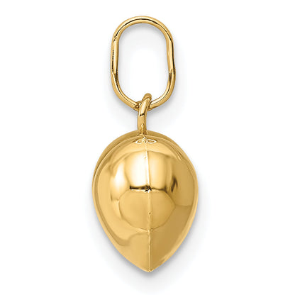 14K Gelbgold 14K Poliert Gewölbt Herz Charm