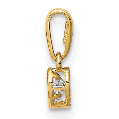 14K Gelbgold 14K Zirkonia Herz Hängend Anhänger