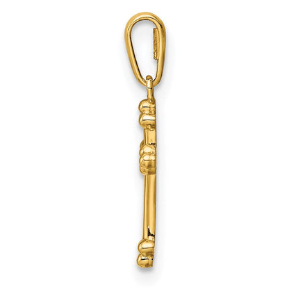 14K Gelbgold 14K Kreuz Anhänger