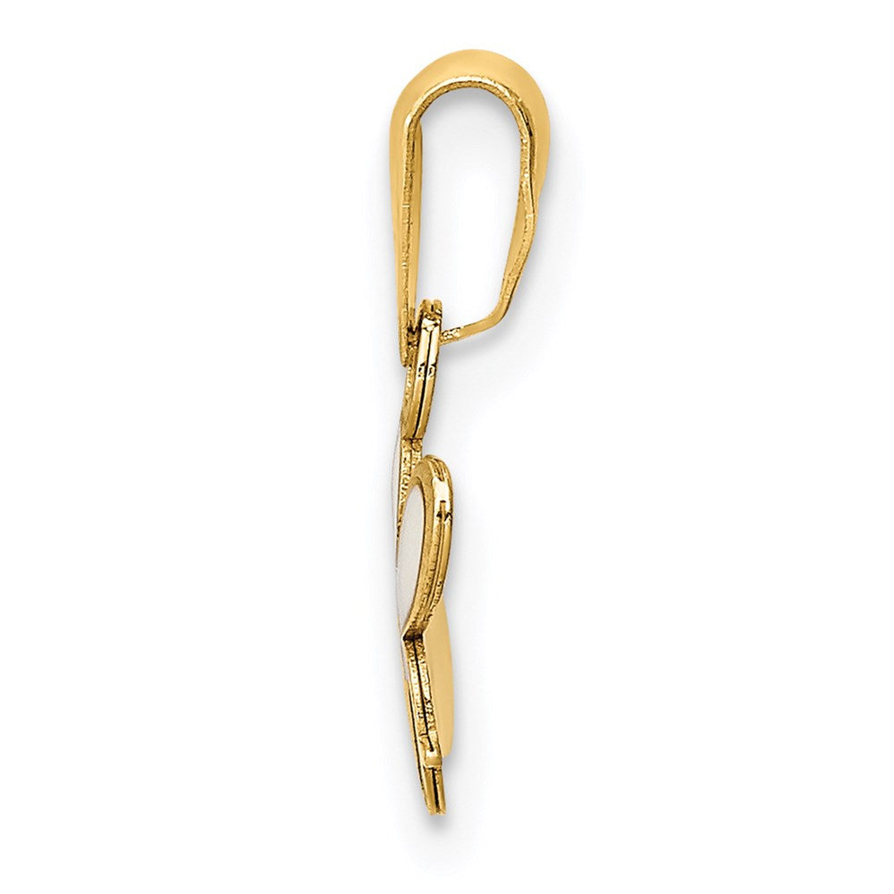 14K Gelbgold 14K Emaille Bumble Biene Anhänger
