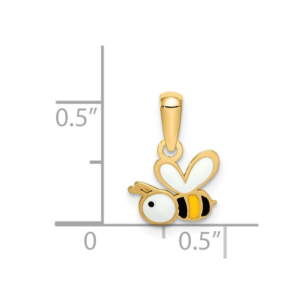 14K Gelbgold 14K Emaille Bumble Biene Anhänger
