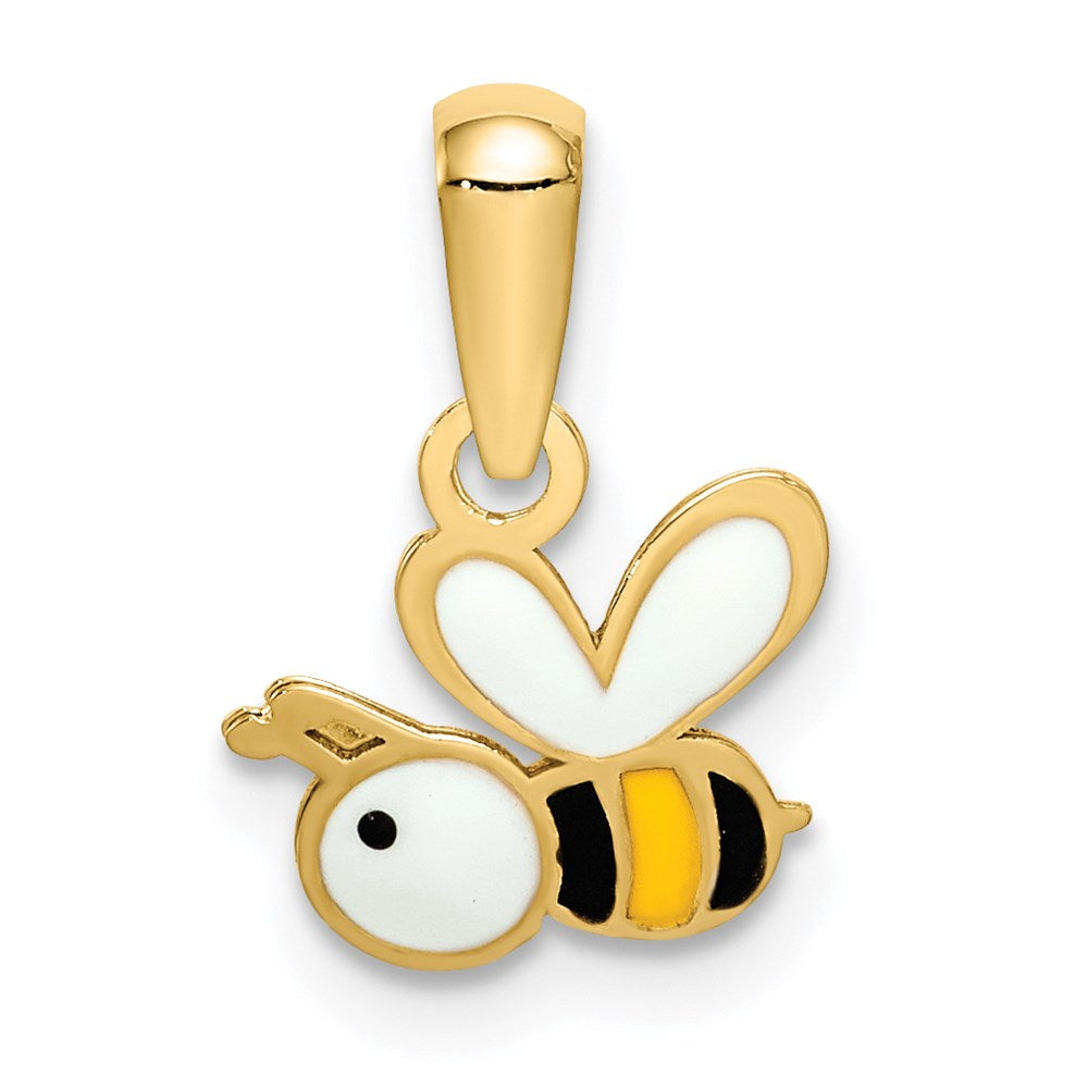 14K Gelbgold 14K Emaille Bumble Biene Anhänger