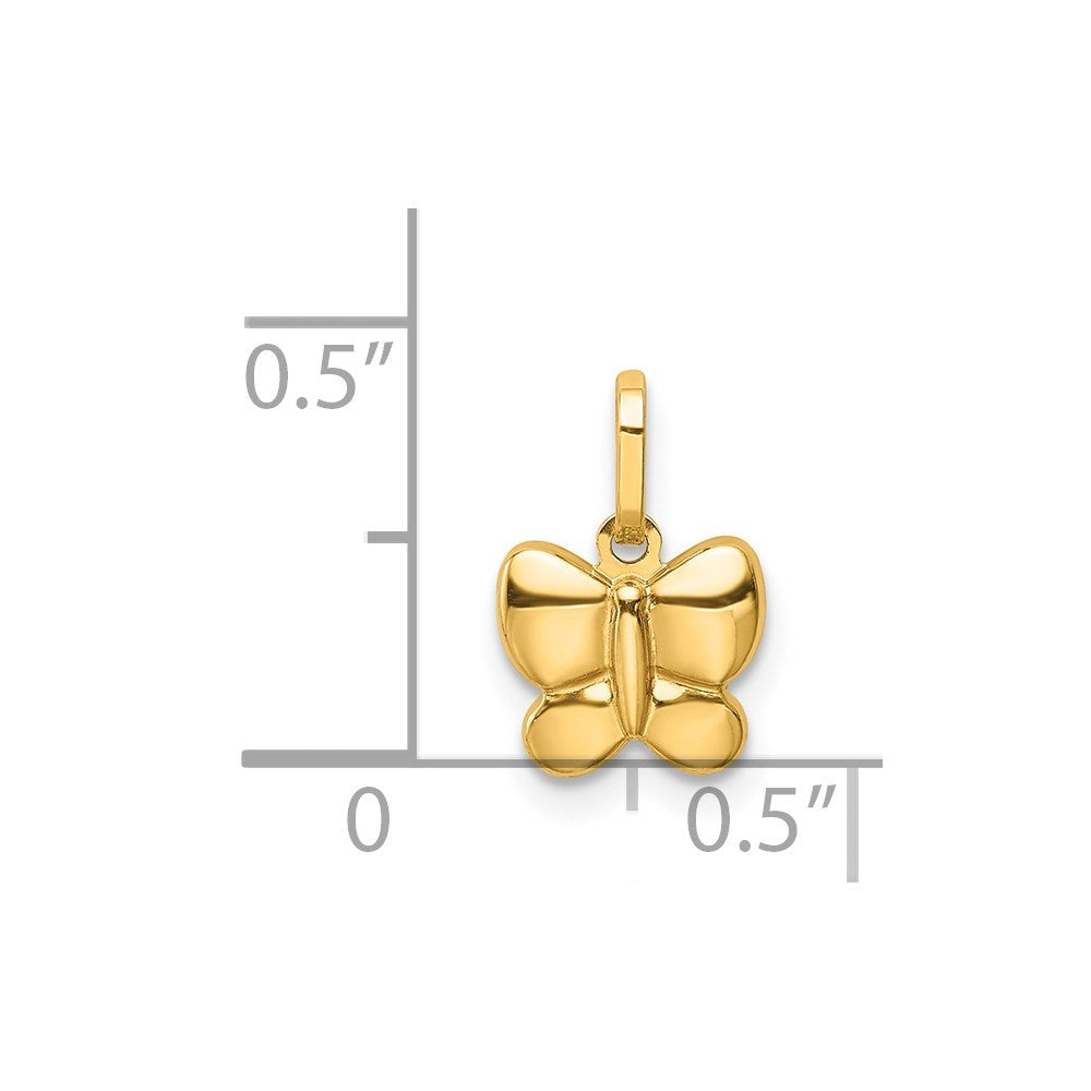 14K Gelbgold 14K Poliert Schmetterling Charm