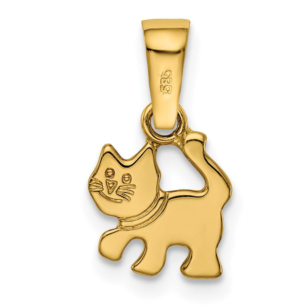 14K Gelbgold 14K Kitten Anhänger