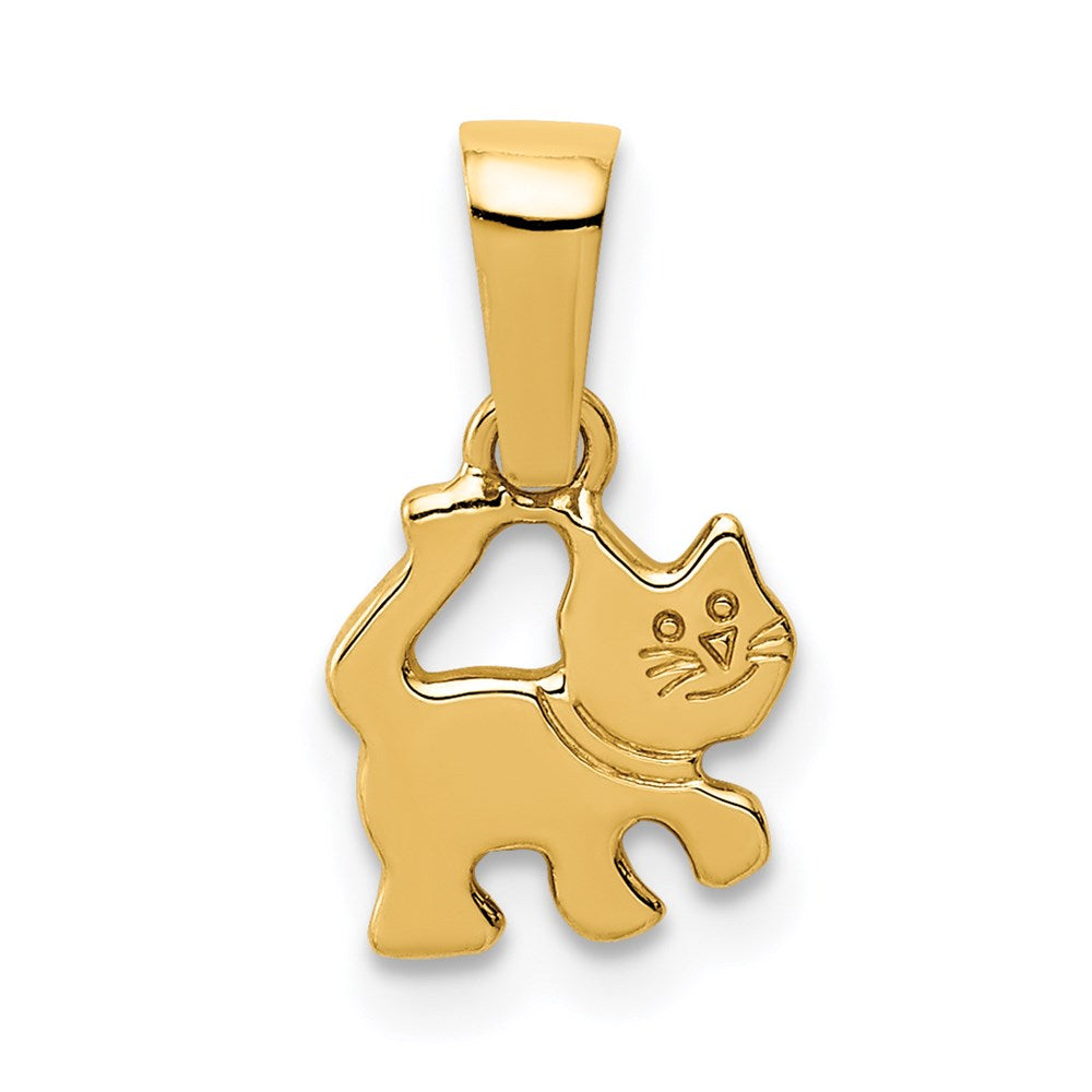 14K Gelbgold 14K Kitten Anhänger