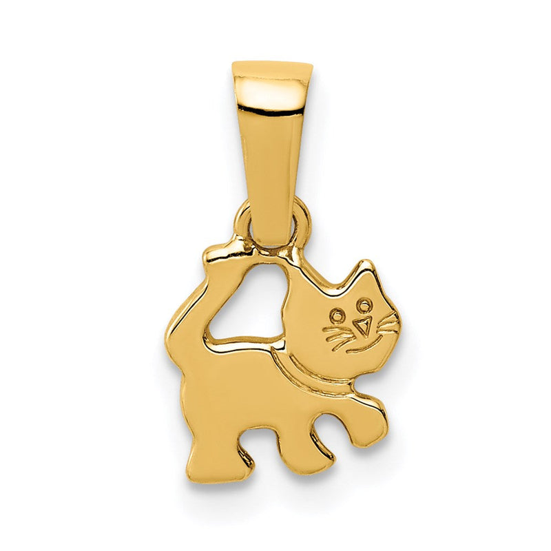 14K Gelbgold 14K Kitten Anhänger