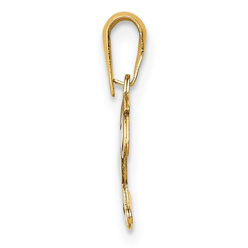14K Gelbgold 14K Emaille Rocking Pferd Anhänger