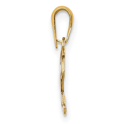 14K Gelbgold 14K Emaille Rocking Pferd Anhänger