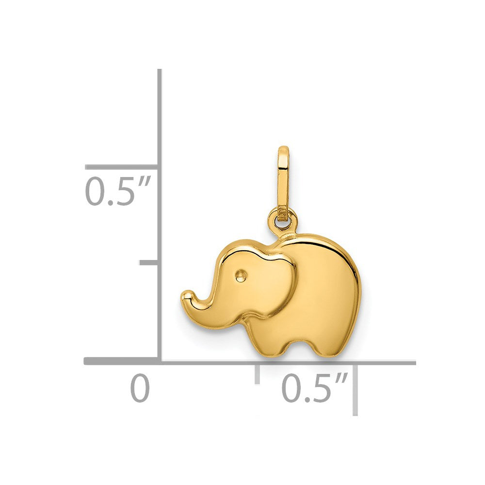 14K Gelbgold 14K Poliert Elefant Charm