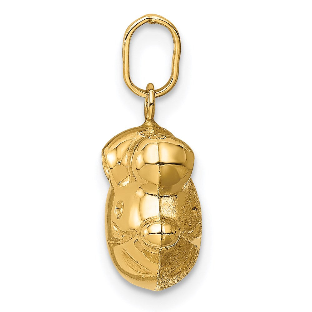 14K Gelbgold 14K Satiniert & Poliert Maus Charm