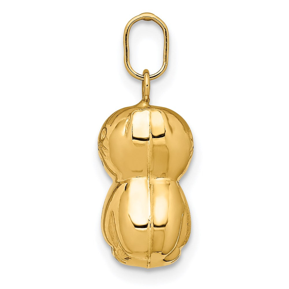 14K Gelbgold 14K Satiniert & Poliert 3d Katze Charm