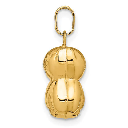 14K Gelbgold 14K Satiniert & Poliert 3d Katze Charm