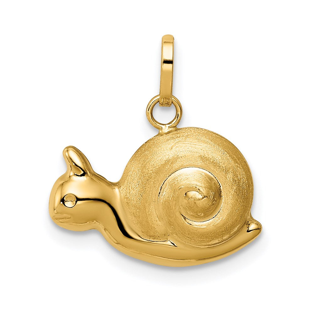 14K Gelbgold 14K Hohl Satiniert & Poliert Snail Charm