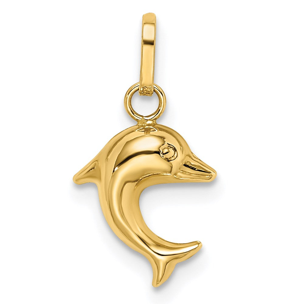 14K Gelbgold 14K Emailliert Dophin Charm