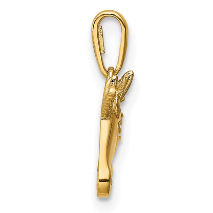 14K Gelbgold 14K Einhorn Zirkonia Anhänger