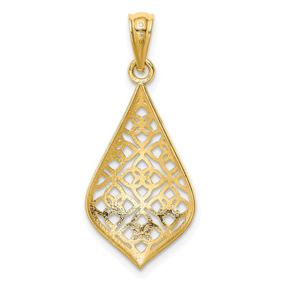 14K Gelbgold Diamantschliff-Anhänger, hängend
