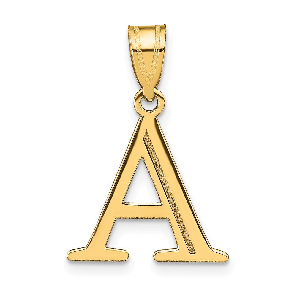 14K Gelbgold 14K Poliert Geätzt Buchstabe A Initiale Anhänger