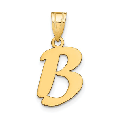 14K Gelbgold 14K Poliert Schreibschrift Buchstabe B Initiale Anhänger