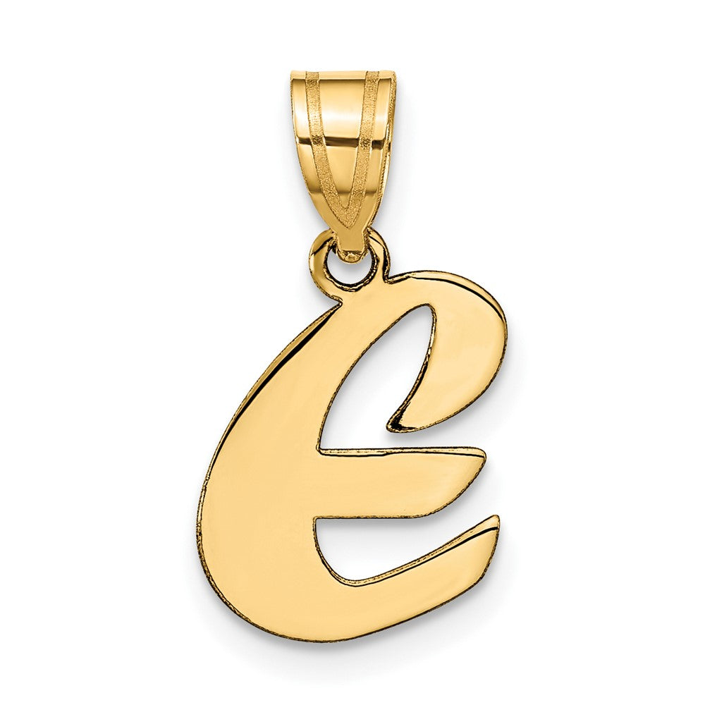 14K Gelbgold 14K Poliert Schreibschrift Buchstabe E Initiale Anhänger