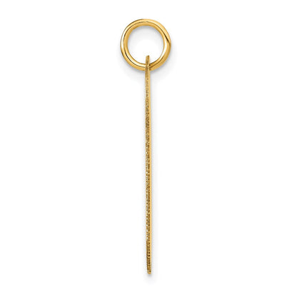 14K Gelbgold polierter Buchstabe-B-Initial-Dog-Tag-Anhänger