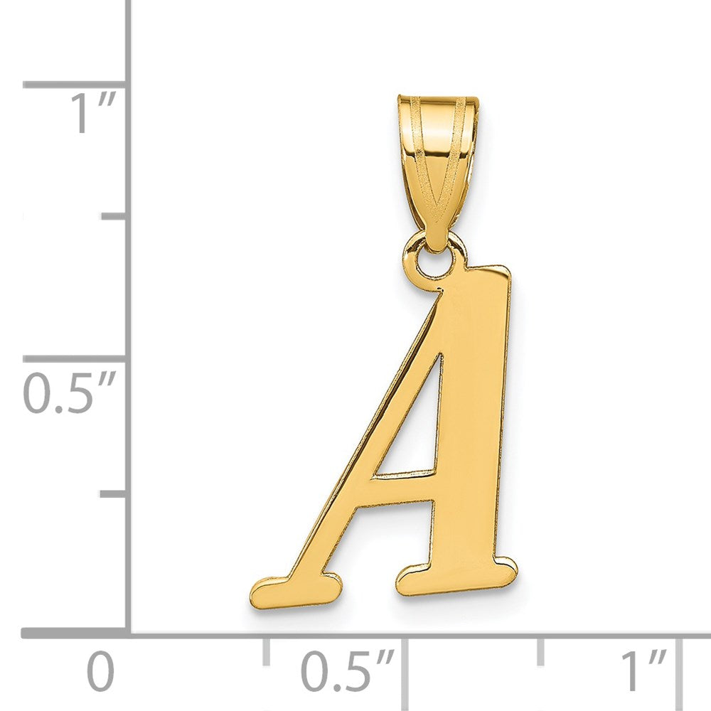 14K Gelbgold 14K Poliert Buchstabe A Initiale Anhänger
