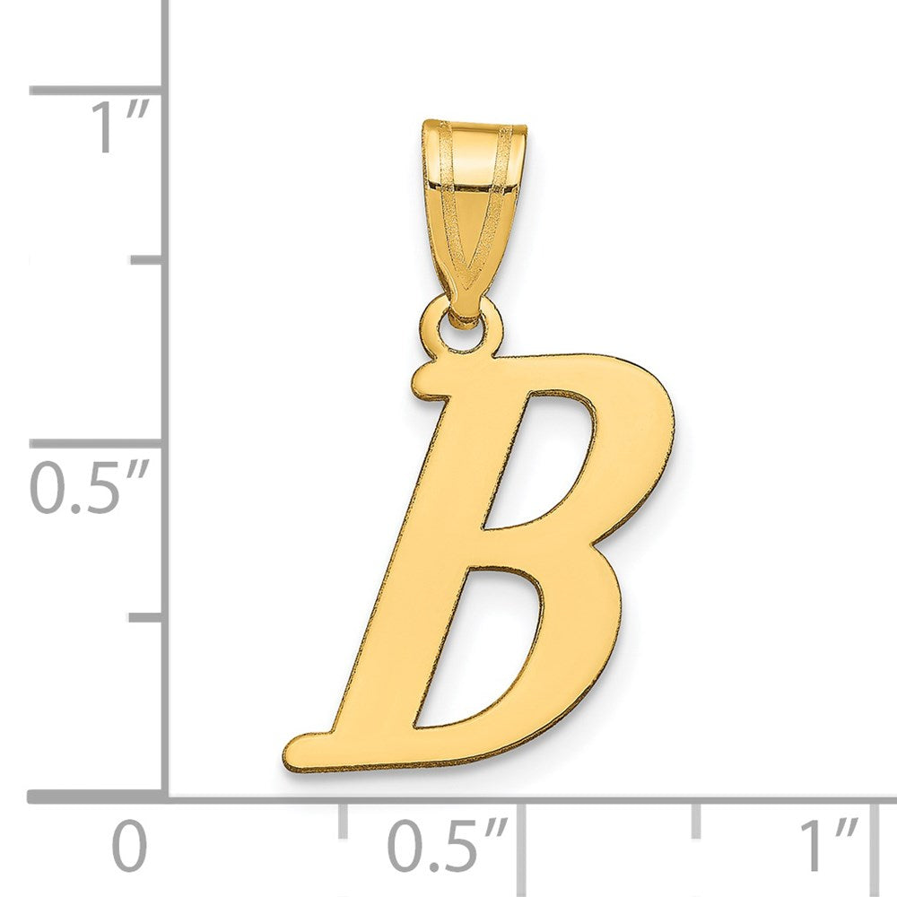 14K Gelbgold 14K Poliert Buchstabe B Initiale Anhänger