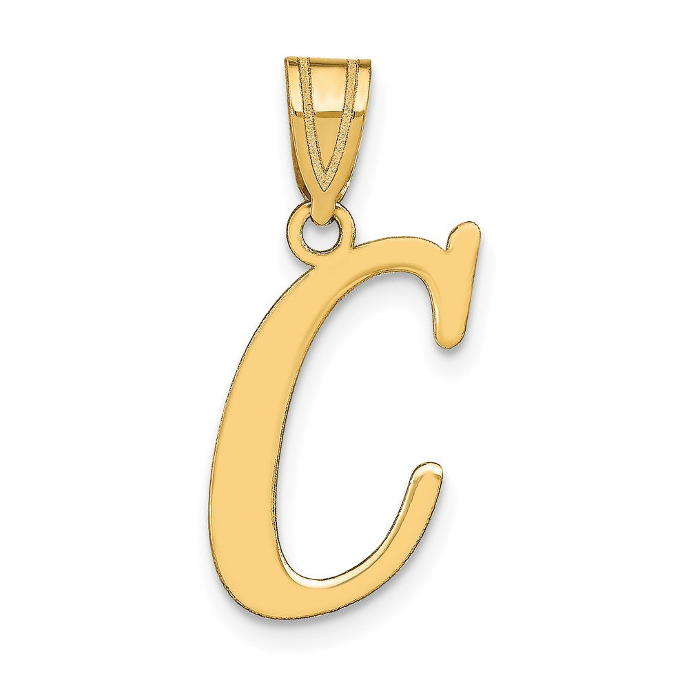 14K Gelbgold 14K Poliert Buchstabe C Initiale Anhänger