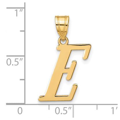 14K Gelbgold 14K Poliert Buchstabe E Initiale Anhänger