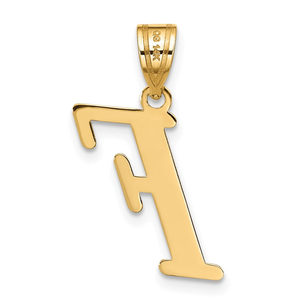 14K Gelbgold 14K Poliert Buchstabe F Initiale Anhänger