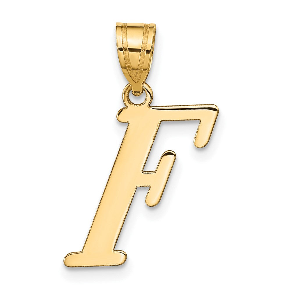 14K Gelbgold 14K Poliert Buchstabe F Initiale Anhänger