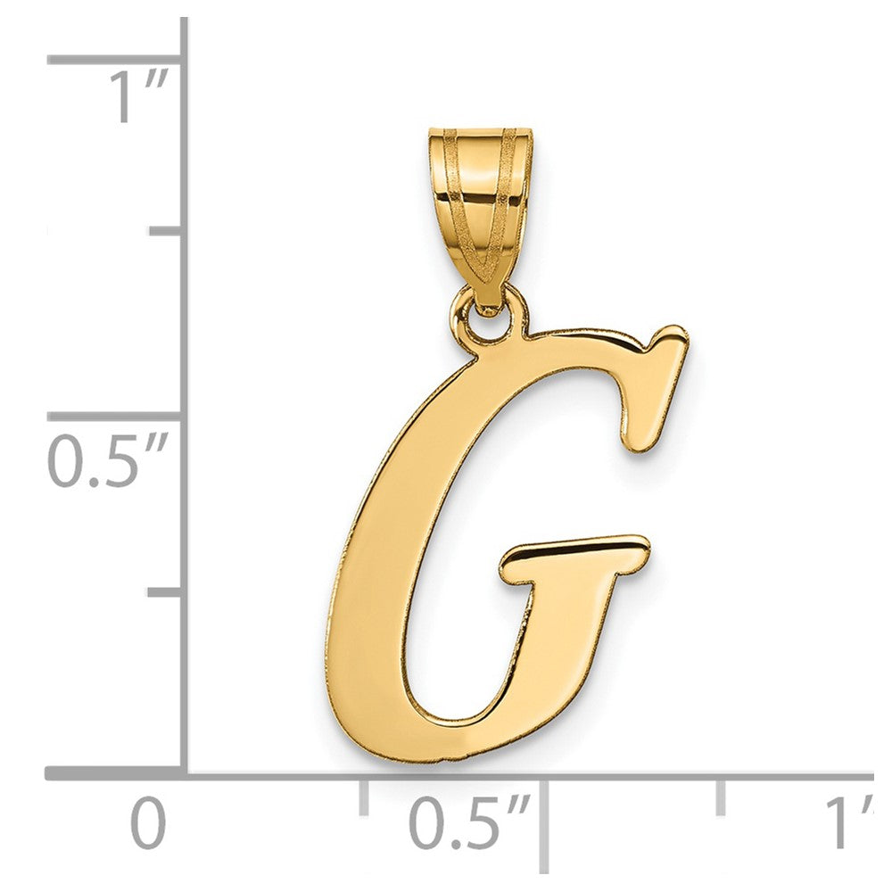 14K Gelbgold 14K Poliert Buchstabe G Initiale Anhänger