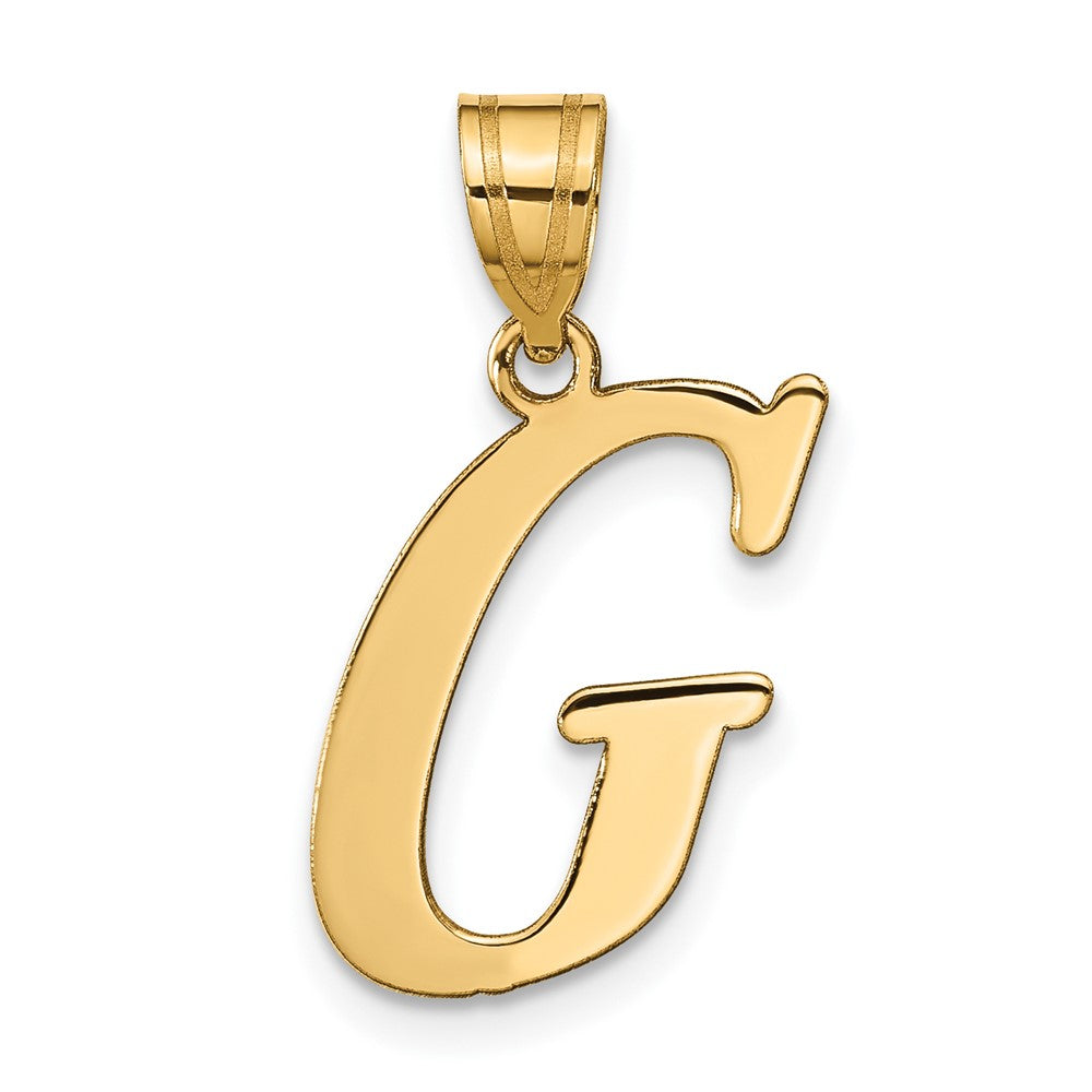 14K Gelbgold 14K Poliert Buchstabe G Initiale Anhänger