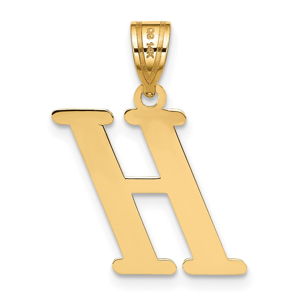 14K Gelbgold 14K Poliert Buchstabe H Initiale Anhänger