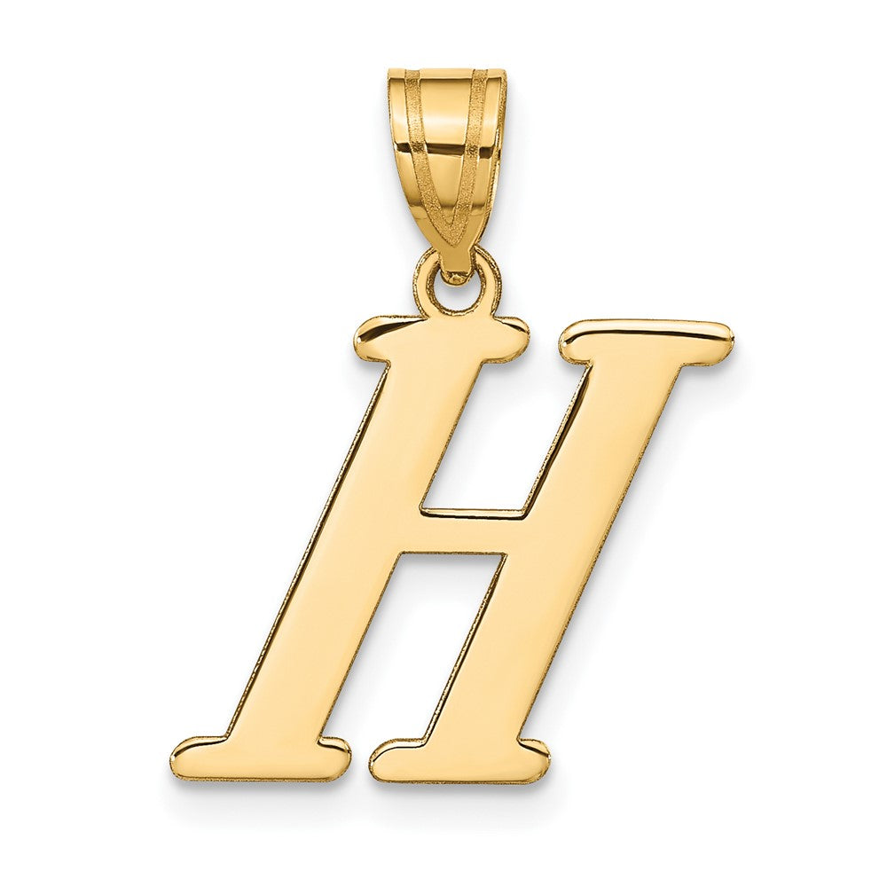 14K Gelbgold 14K Poliert Buchstabe H Initiale Anhänger