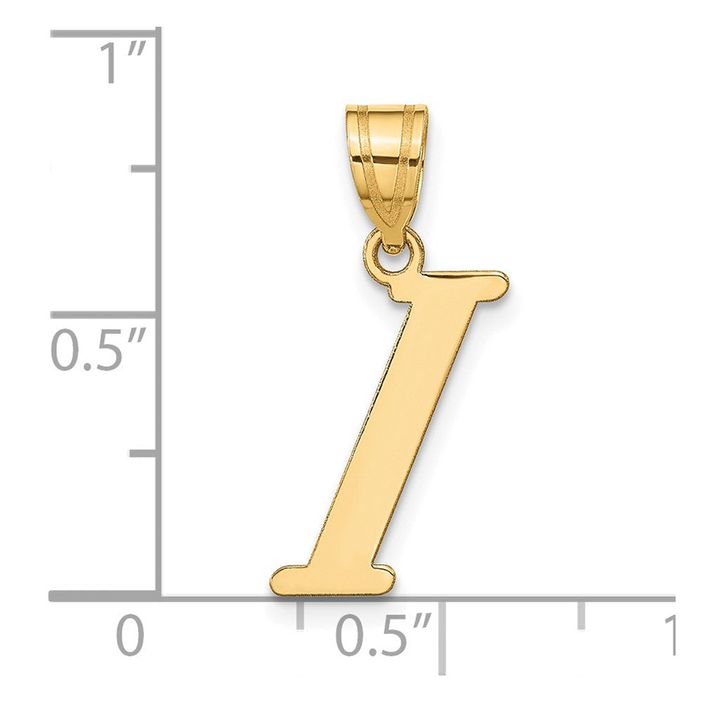 14K Gelbgold 14K Poliert Buchstabe I Initiale Anhänger