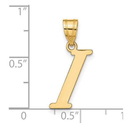14K Gelbgold 14K Poliert Buchstabe I Initiale Anhänger
