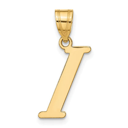 14K Gelbgold 14K Poliert Buchstabe I Initiale Anhänger
