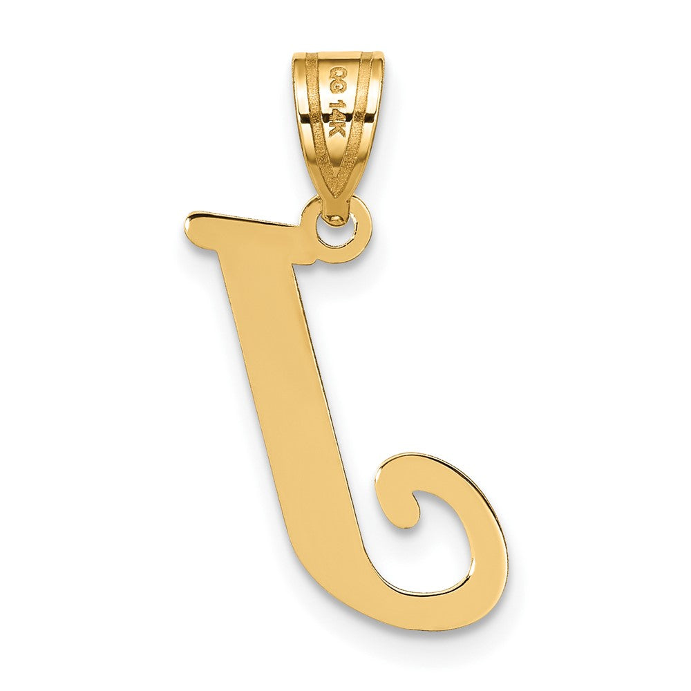 14K Gelbgold 14K Poliert Buchstabe J Initiale Anhänger