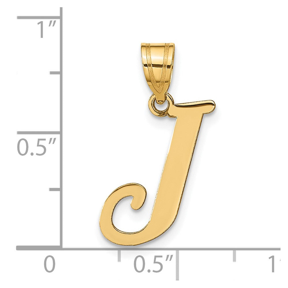 14K Gelbgold 14K Poliert Buchstabe J Initiale Anhänger