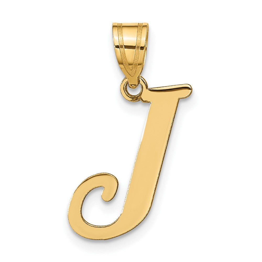 14K Gelbgold 14K Poliert Buchstabe J Initiale Anhänger