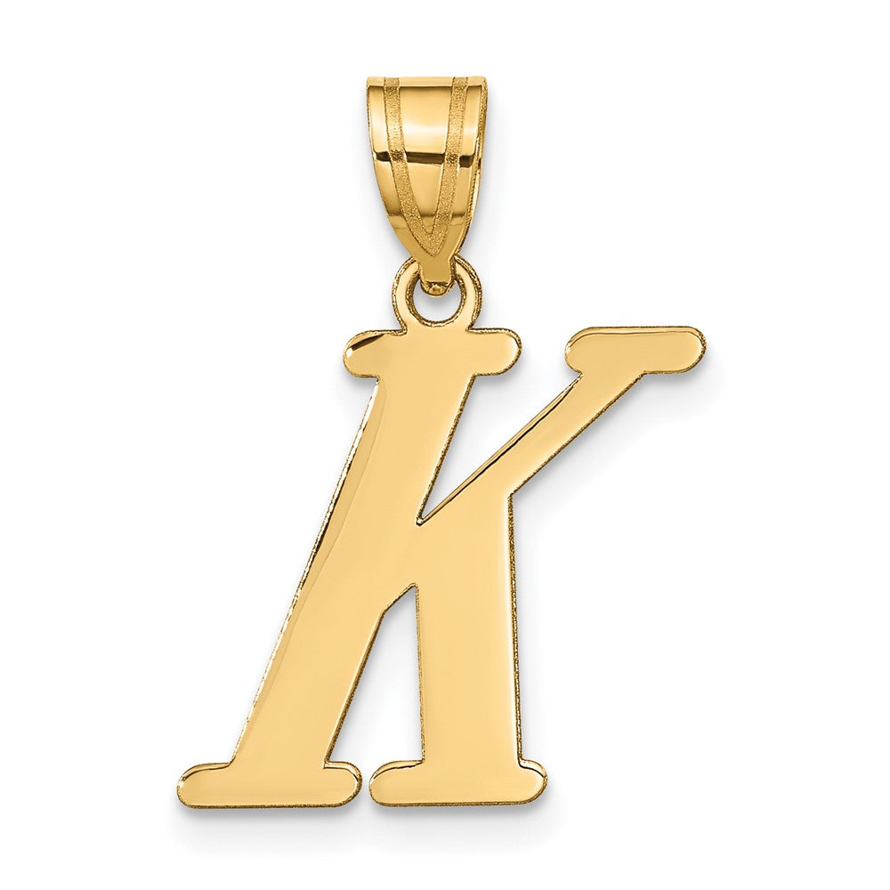 14K Gelbgold 14K Poliert Buchstabe K Initiale Anhänger