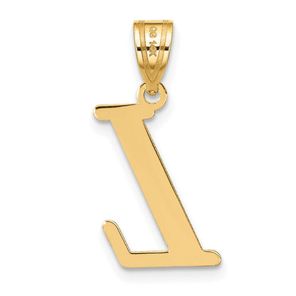 14K Gelbgold 14K Poliert Buchstabe L Initiale Anhänger