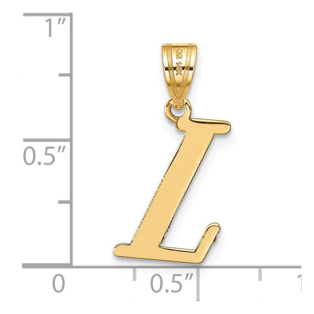 14K Gelbgold 14K Poliert Buchstabe L Initiale Anhänger