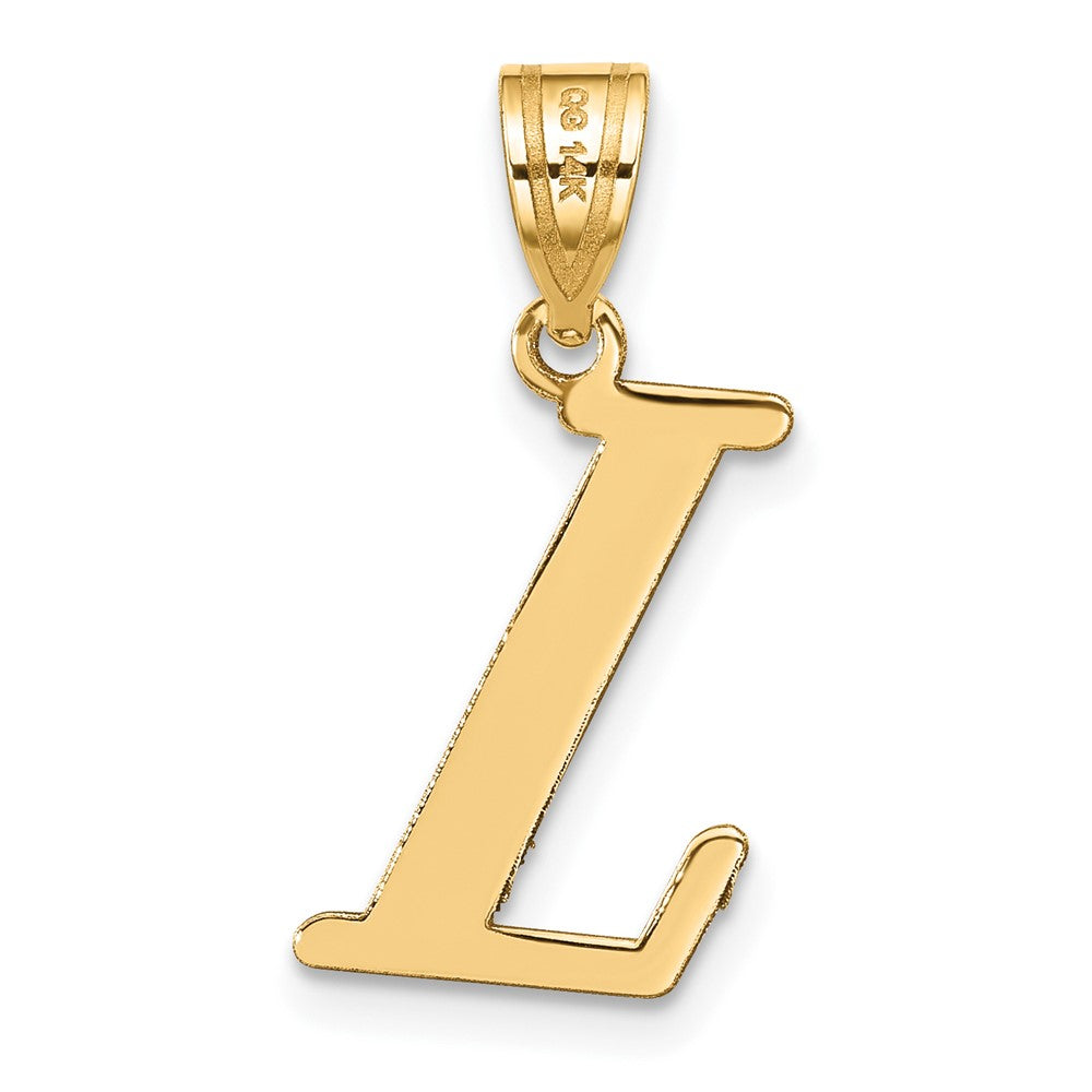 14K Gelbgold 14K Poliert Buchstabe L Initiale Anhänger