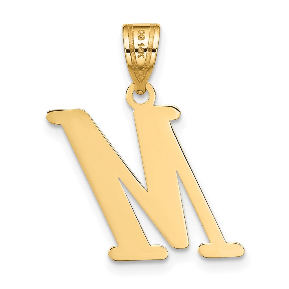 14K Gelbgold 14K Poliert Buchstabe M Initiale Anhänger