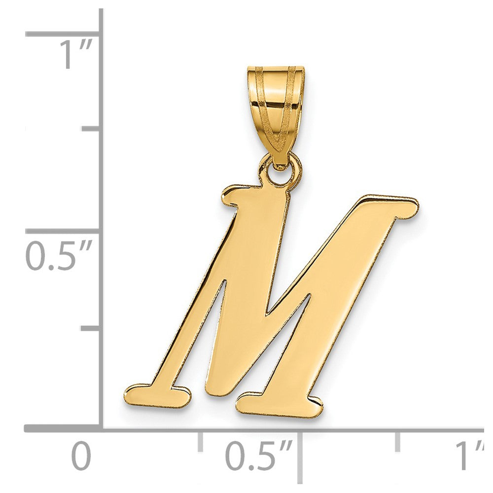14K Gelbgold 14K Poliert Buchstabe M Initiale Anhänger