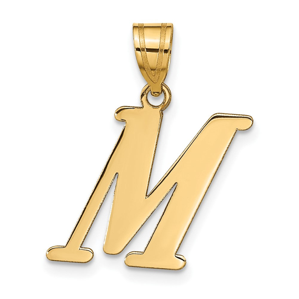 14K Gelbgold 14K Poliert Buchstabe M Initiale Anhänger