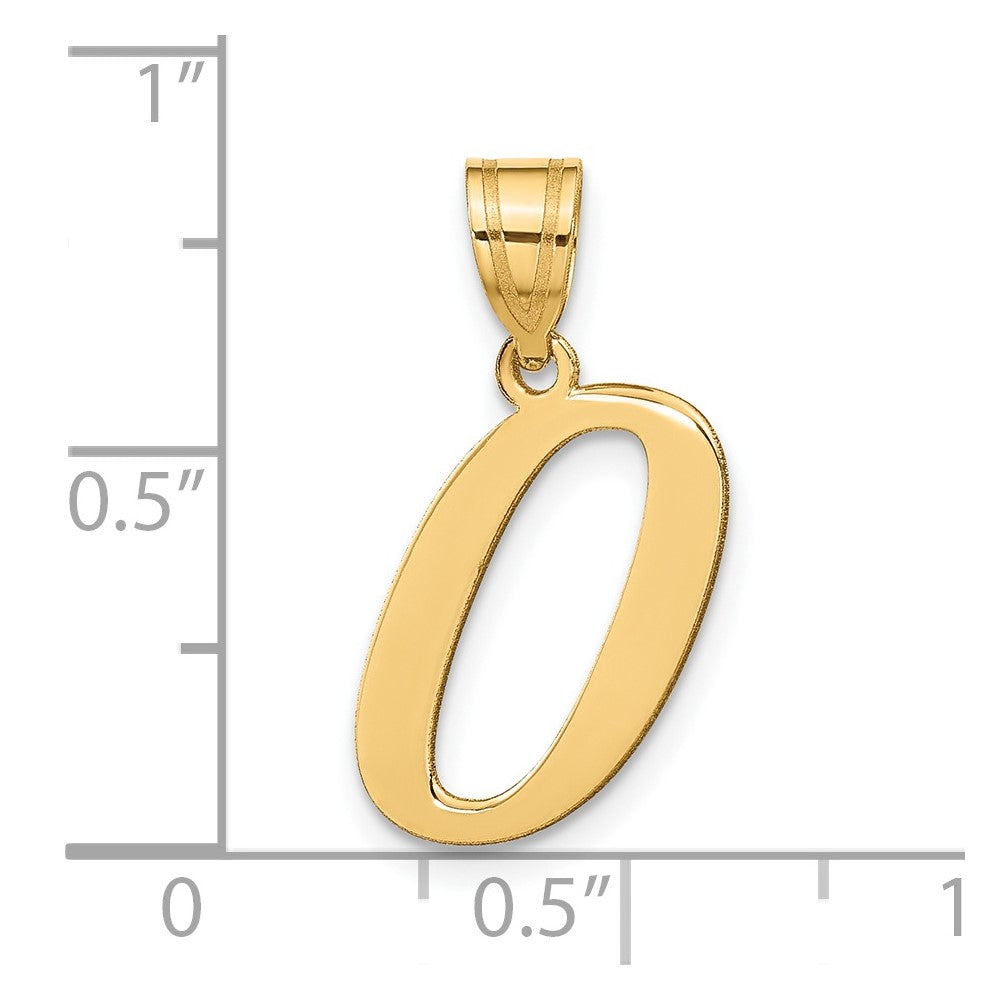 14K Gelbgold 14K Poliert Buchstabe O Initiale Anhänger
