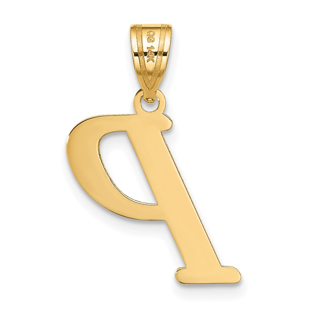 14K Gelbgold 14K Poliert Buchstabe P Initiale Anhänger