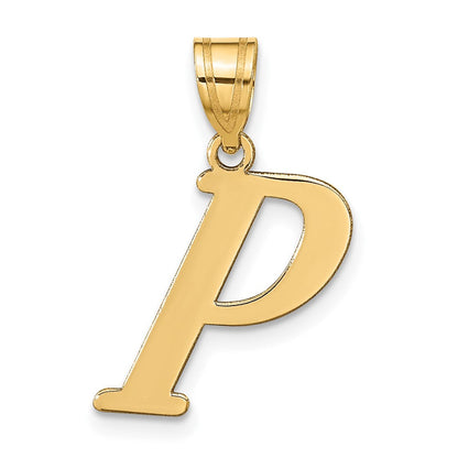 14K Gelbgold 14K Poliert Buchstabe P Initiale Anhänger